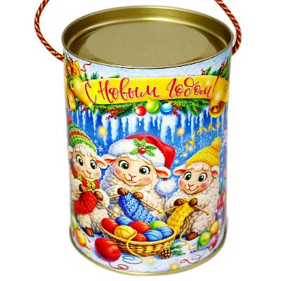Детский подарок на Новый Год в тубе весом 600 грамм