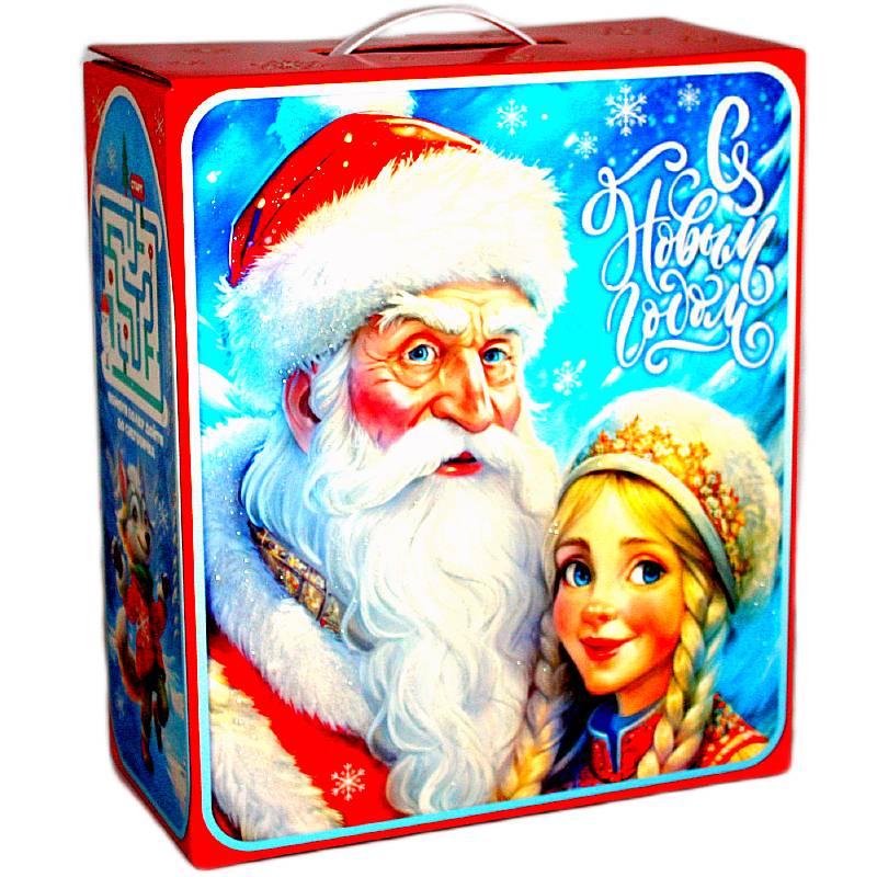 Детский подарок на Новый Год в картонной упаковке весом 5000 грамм 
